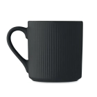 RIBMUG - Kubek ceramiczny w prążki 340 m - Kolor Czarny RIBMUG - Kubek ceramiczny w prążki 340 m - Kolor Czarny
