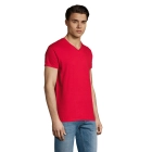 IMPERIAL V MEN - IMPERIAL Męski V T-shirt -WH-3XL - Kolor Czerwony