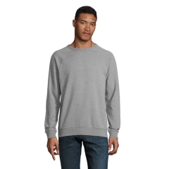 NELSON MEN - SWEAT 400 - Kolor Gray Melanged