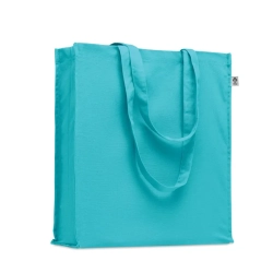 BENTE COLOUR - Torba z bawełny organicznej - Kolor Turkusowy
