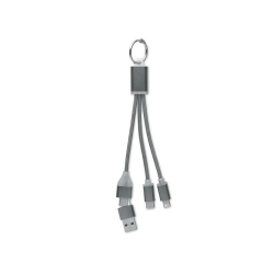 BLUE - Kabel ładujący 4 w 1 typu C - Kolor Tytanowy