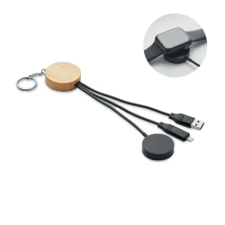 BULE - Brelok z kablem 4 w 1 60W - Kolor Czarny