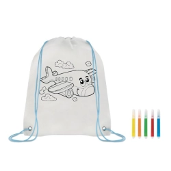 CARRYDRAW - Worek ze sznurkiem z włókniny - Kolor Baby Blue