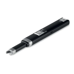 Duża zapalniczka USB  FLASMA PLUS - kolor czarny