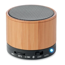 Głośnik bluetooth z bambusa kolor czarny