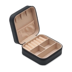 JULBOX - Etui na biżuterię PU podróżne - Kolor Czarny