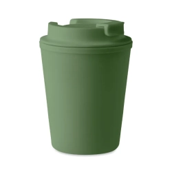 Kubek z recyklingu z PP 300 ml TRIDUS kolor ciemnozielony