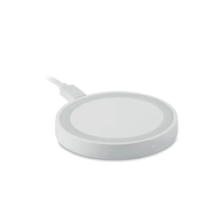 Mała ładowarka bezprzewodowa - WIRELESS PLATO + - kolor biały