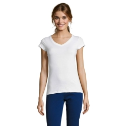 MOON - Damski T-SHIRT 150g - Kolor Bialy