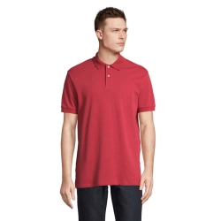 PACIFIC - MEN POLO - Kolor Folk Red Twin