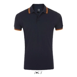 PASADENA MEN - PASADENA MĘSKA POLO - Kolor French Navy/Neon Orange