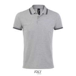 PASADENA MEN - PASADENA MĘSKA POLO - Kolor Grey Melange/ French Navy