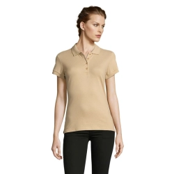 PEOPLE - Damskie POLO 210g - Kolor Sand