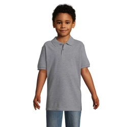 PERFECT KIDS - PERFECT Dziecięce POLO 180g - Kolor Szary Melanż 2