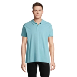 PLANET MEN - polo 170g - Kolor Pool Blue