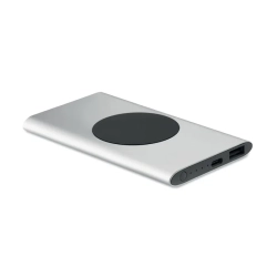 POWERPLUS - Power bank 5000 mAh 15W - Kolor Srebrny Mat
