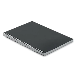 RECARNOTE - Notatnik A5 z kartonu z recykli - Kolor Czarny