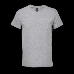 REGENT V - V-NECK T-SHIRT - Kolor Szary Melanż