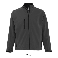 RELAX - Męski softshell 340g - Kolor Szarość Węgla Drzewnego