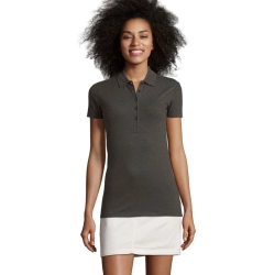 PHOENIX WOMEN - ELASTANE POLO - Kolor Charcoal Melange