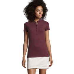 PHOENIX WOMEN - ELASTANE POLO - Kolor Melanż Czerwonobrunatny