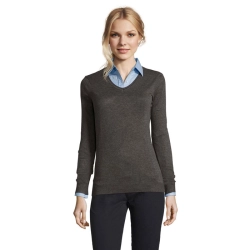 GLORY WOMEN - V-NECK SWEATER - Kolor Charcoal Melange