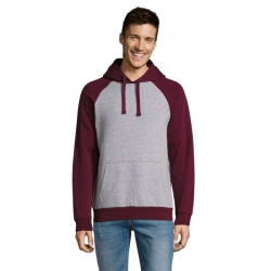 SEATTLE - UNISEX SWEAT 280 - Kolor Grey Melange/ Burgundy