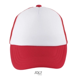 BUBBLE KIDS - 5 PANEL CAP - Kolor Blanco/Rojo