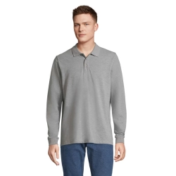 PRIME LSL - UNISEX POLO 200 - Kolor Szary Melanż 2