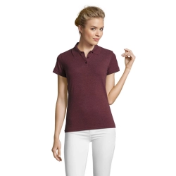 PERFECT WOMEN - PERFECT Damskie POLO 180g - Kolor Melanż Czerwonobrunatny