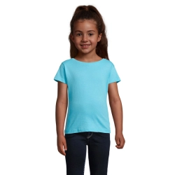 CHERRY - GIRLS T-SHIRT 150 - Kolor Niebieski Atol