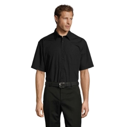 BRISTOL - POPLIN MEN SHIRT - Kolor Czarny