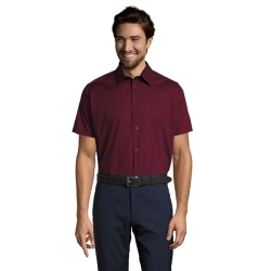 BROADWAY - STRETCH MEN SHIRT - Kolor Medium Burgundy
