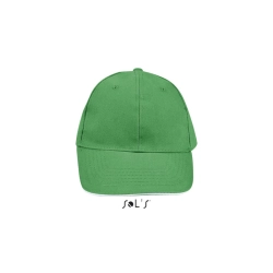 BUFFALO - SIX PANEL CAP - Kolor Kelly Green/White