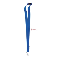 Smycz RPET 20 mm  LANY RPET - kolor granatowy