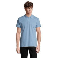 SPRING II - MEN Polo 210g - Kolor Sky Blue Pique