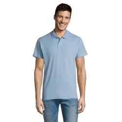 SUMMER II - MEN polo 170g - Kolor Sky Blue Pique