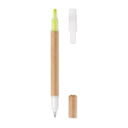 Zakreślacz kartonowy 2 w 1 DUO PAPER - kolor żółty
