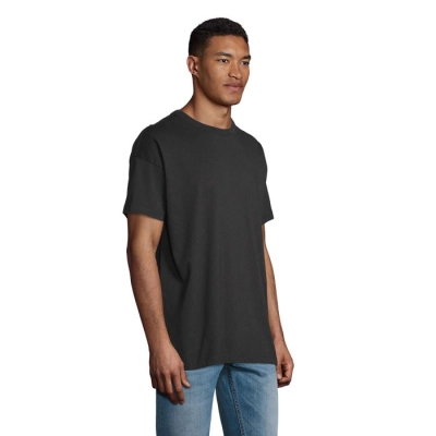BOXY MEN - T-SHIRT OVERSIZE - Kolor Deep Black