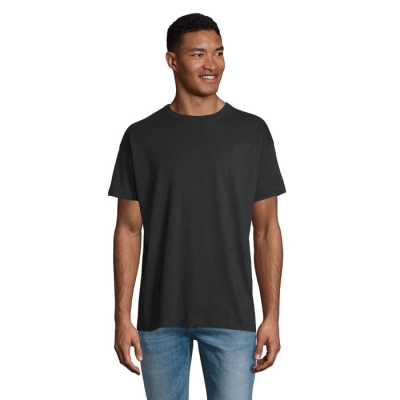 BOXY MEN - T-SHIRT OVERSIZE - Kolor Deep Black