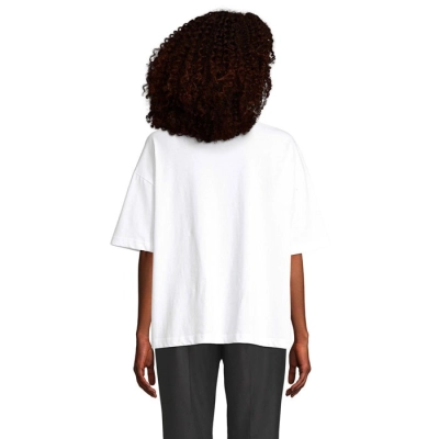 BOXY WOMEN - T-SHIRT OVERSIZE - Kolor Bialy