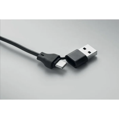 BULE - Brelok z kablem 4 w 1 60W - Kolor Czarny