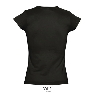 MOON - Damski T-SHIRT 150g - Kolor Deep Black