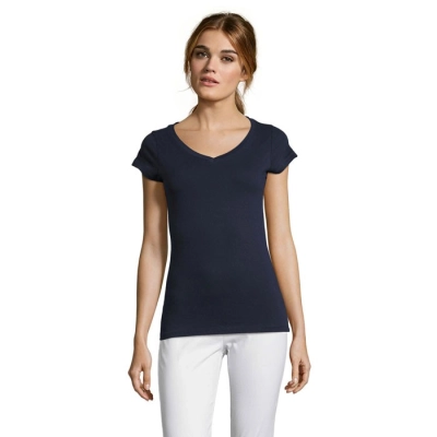 MOON - Damski T-SHIRT 150g - Kolor French Navy