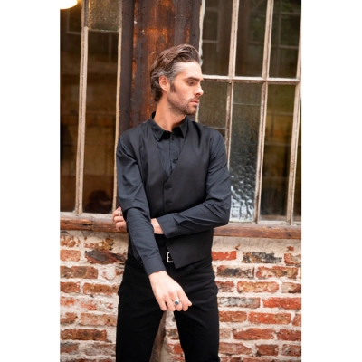 BLAISE MEN - SHIRT - Kolor Deep Black
