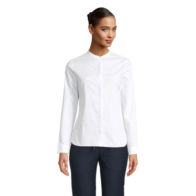 BART WOMEN - MAO COLLAR SHIRT - Kolor Optic White