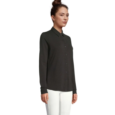 BASILE WOMEN - SHIRT - Kolor Deep Black