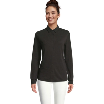 BASILE WOMEN - SHIRT - Kolor Deep Black