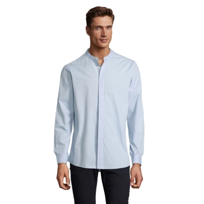 BART MEN - MAO COLLAR SHIRT - Kolor Soft Blue