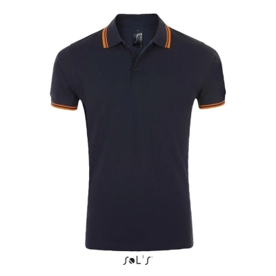 PASADENA MEN - PASADENA MĘSKA POLO - Kolor French Navy/Neon Orange